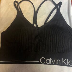 Calvin Klein Black Ribbed Bralette